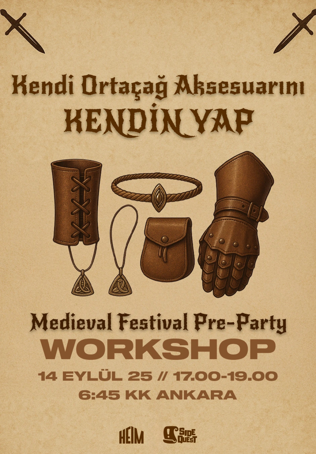 Kendi Ortaçağ Aksesuarını Kendin Yap Workshop