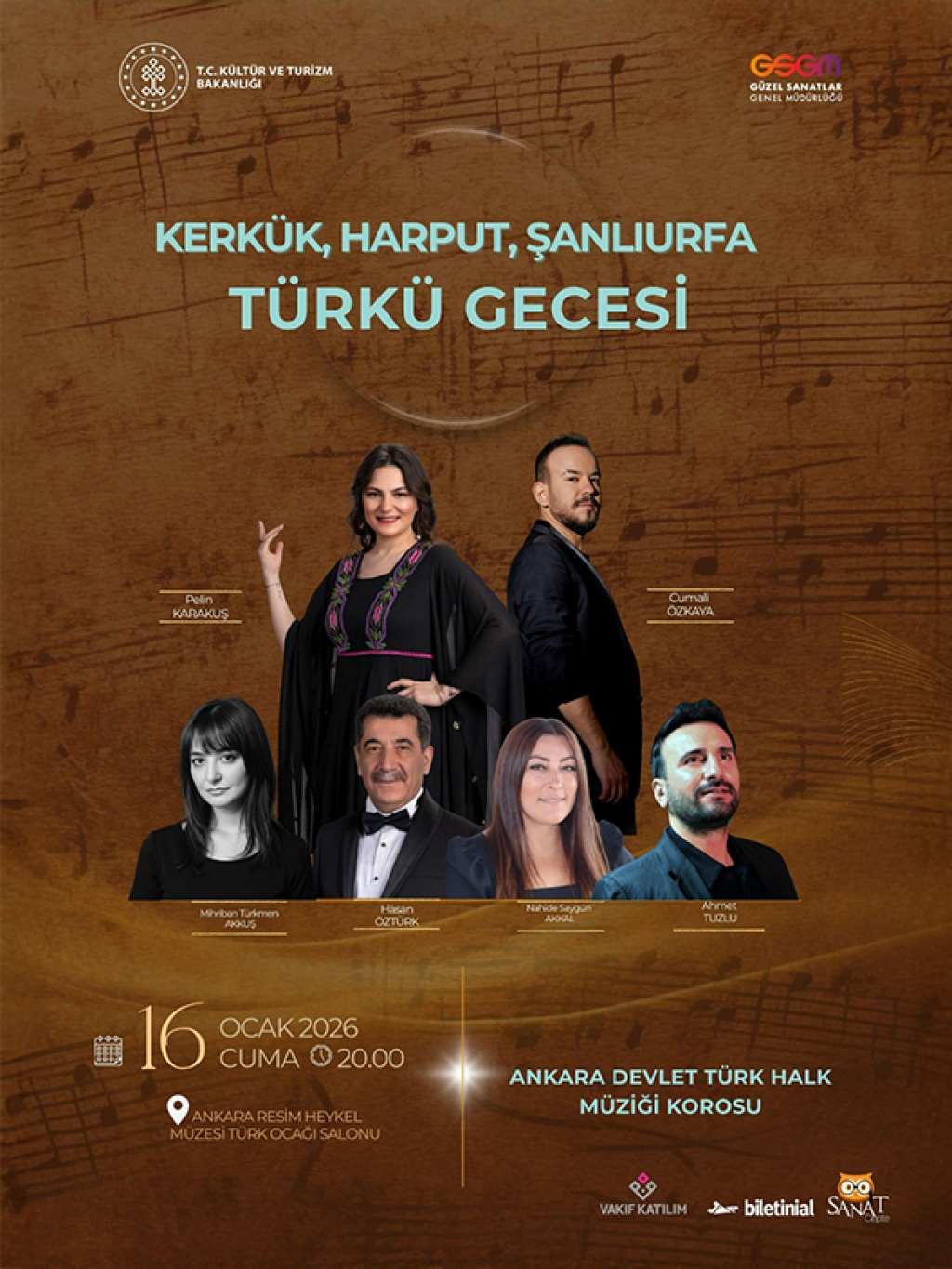 Kerkük, Harput, Şanlıurfa Türkü Gecesi - Ankara Devlet Türk Halk Müziği Korosu