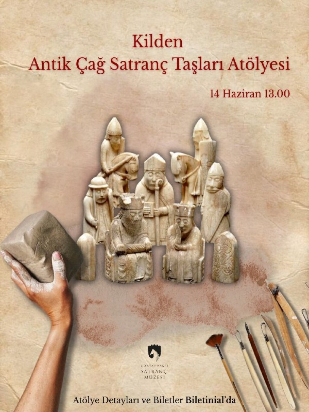 Kilden Antik Çağ Satranç Taşları Atölyesi
