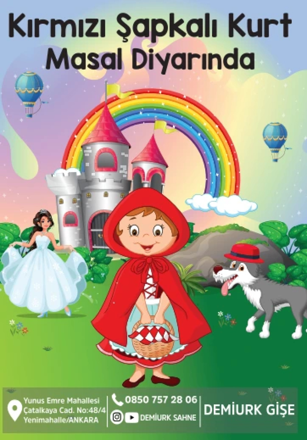 Kırmızı Şapkalı Kurt Masal Diyarında Çocuk