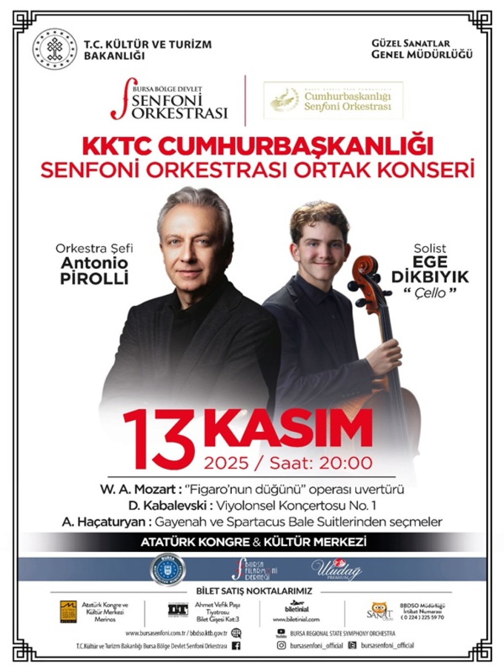 KKTC Cumhurbaşkanlığı Senfoni Orkestrası Ortak Konseri - Bursa Bölge Devlet Senfoni Orkestrası