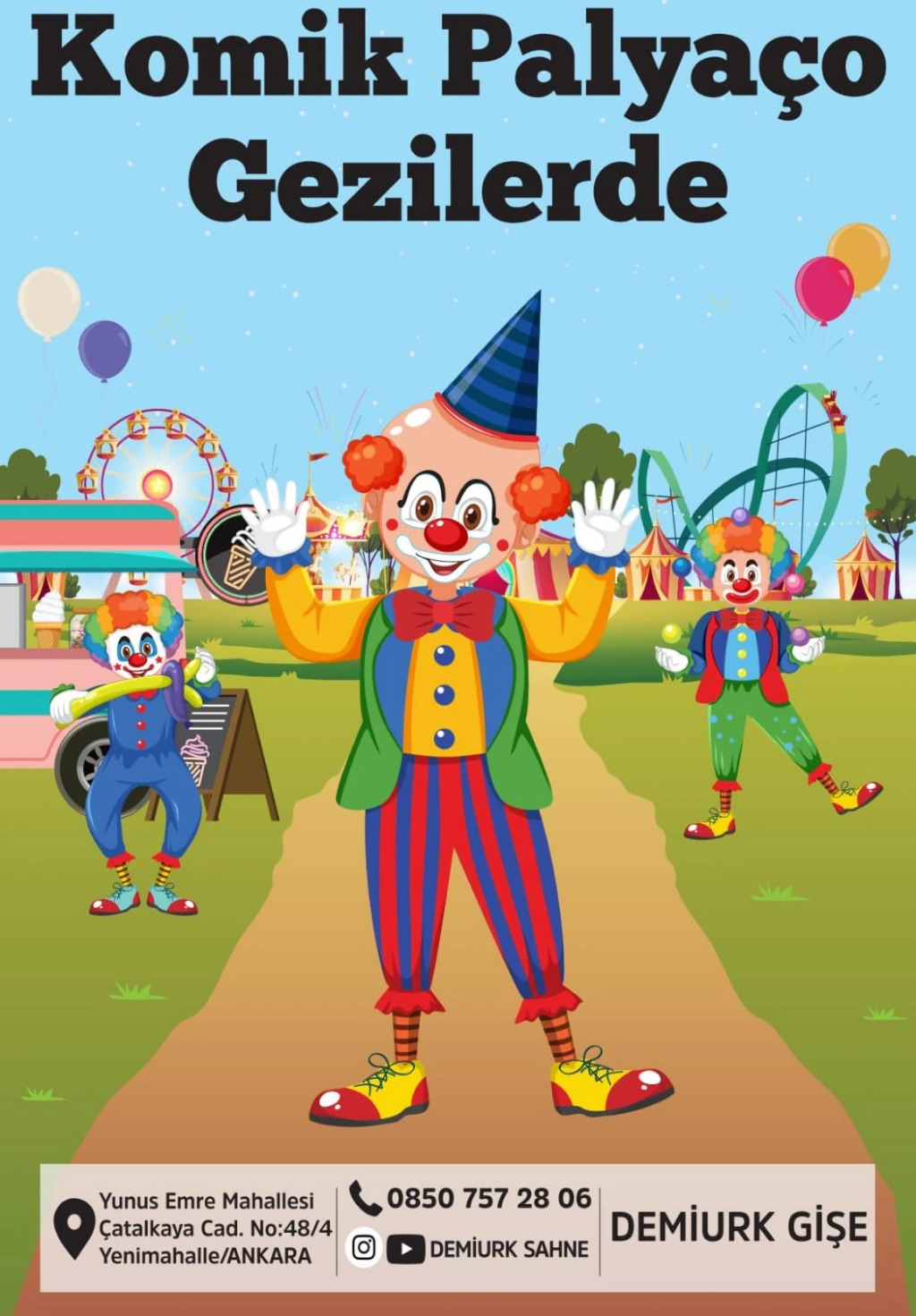 Komik Palyaço Gezilerde Çocuk