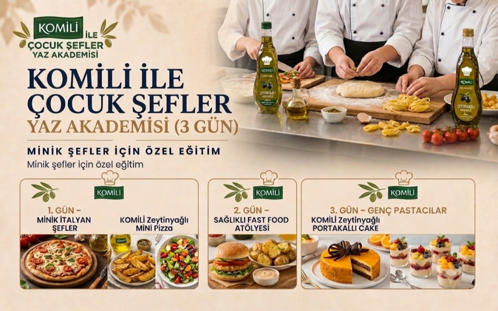 KOMİLİ İLE ÇOCUK ŞEFLER YAZ AKADEMİSİ ( 07-10 YAŞ )  | Atölye: EKS Mutfak