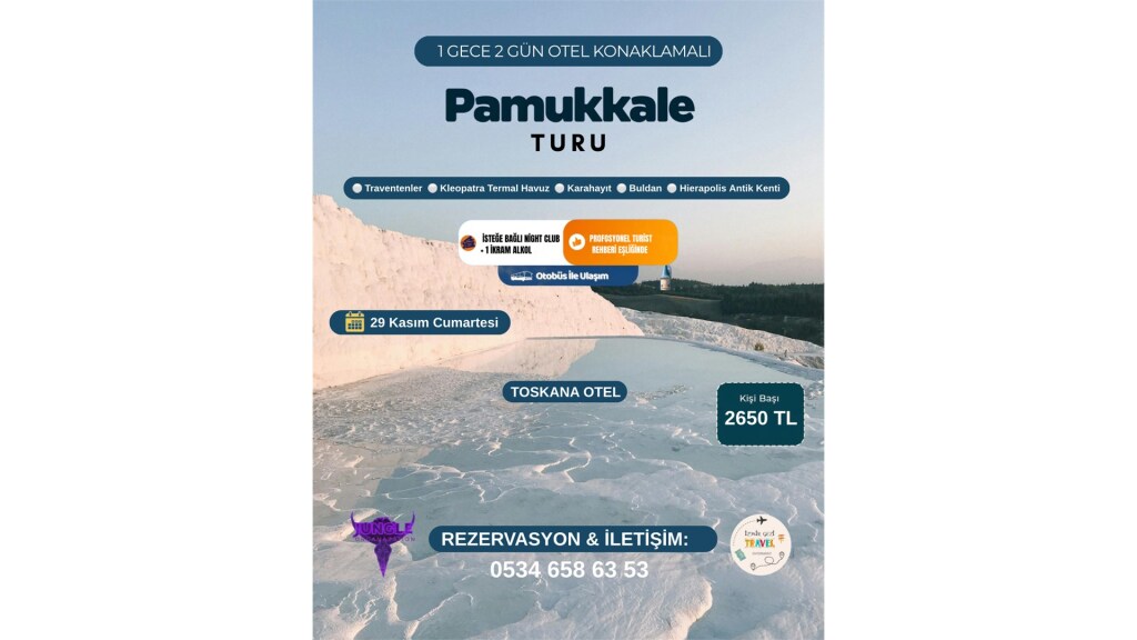 Konaklamalı Pamukkale Turu