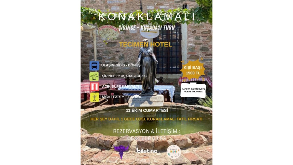 Konaklamalı Şirince - Kuşadası Turu