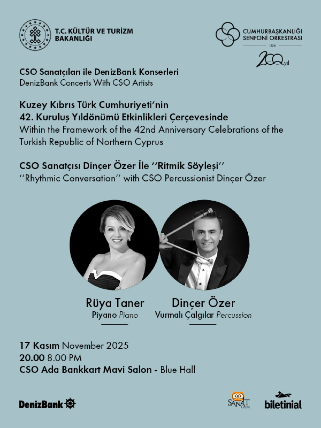 Kuzey Kıbrıs Türk Cumhuriyeti'nin 42.Kuruluş Yıldönümü Etkinlikleri Dinçer ÖZER İle Ritmik Söyleşi