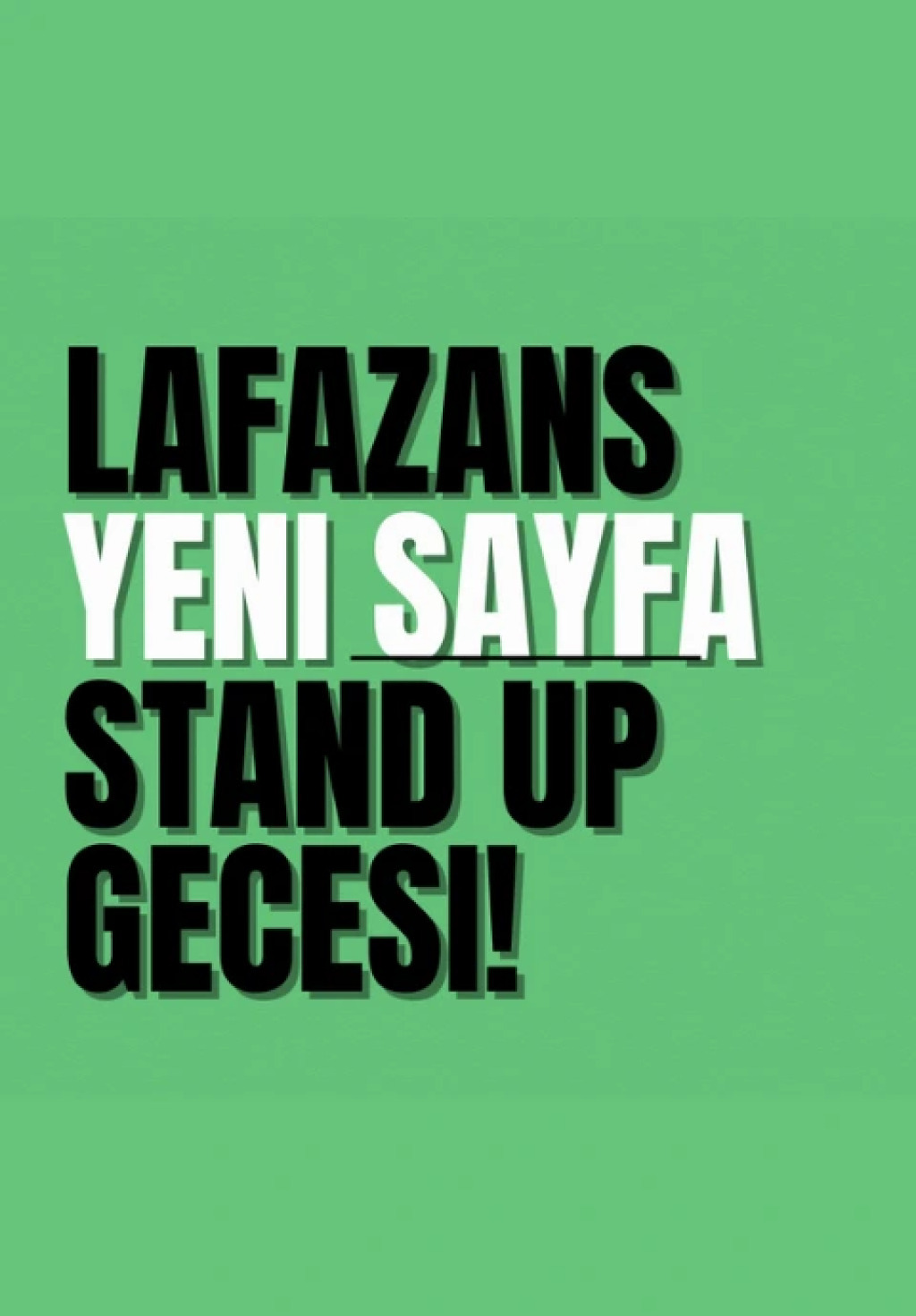 Lafazans Yeni Sayfa Stand Up