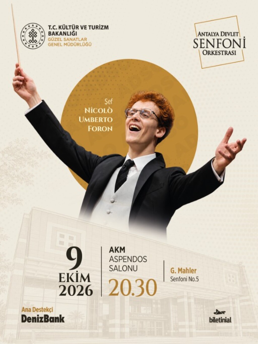 Mahler 5 | Antalya Devlet Senfoni Orkestrası & Nicolò Umberto Foron – DenizBank Konserleri