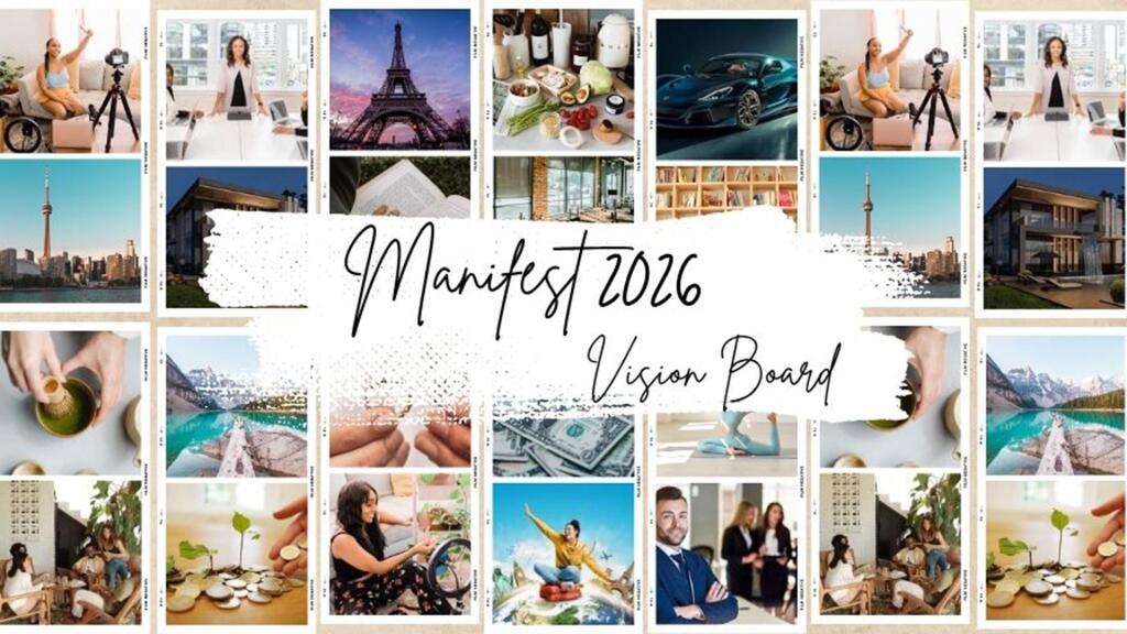 Manifest 2026 : Vision Board Deneyimi Yeni Yıla Başlarken Hayalini Tasarla!
