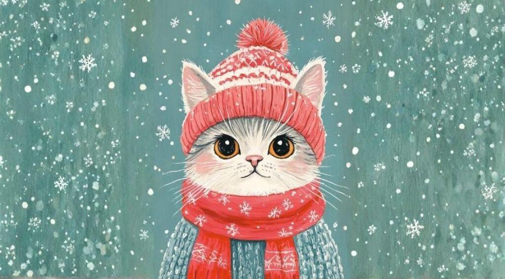 Masterpiece Ankara Resim - Winter Cat