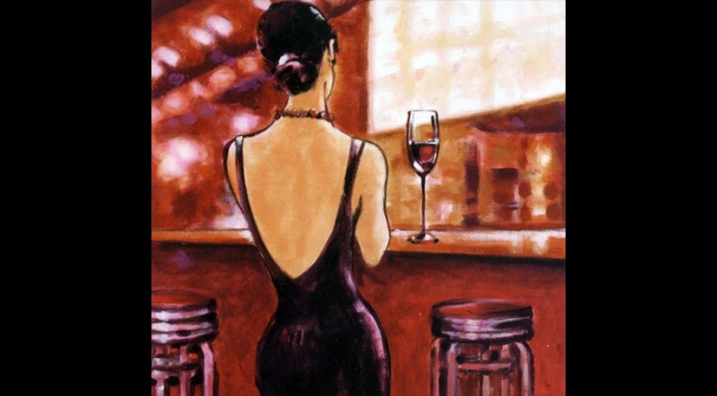 Masterpiece Galata Resim - Bir Bar Taburesi Üstünde