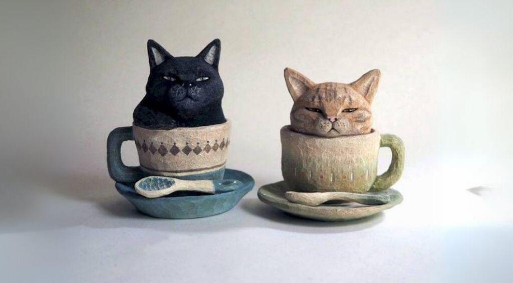 Masterpiece İzmir Heykel - Bir Fincan Kedi