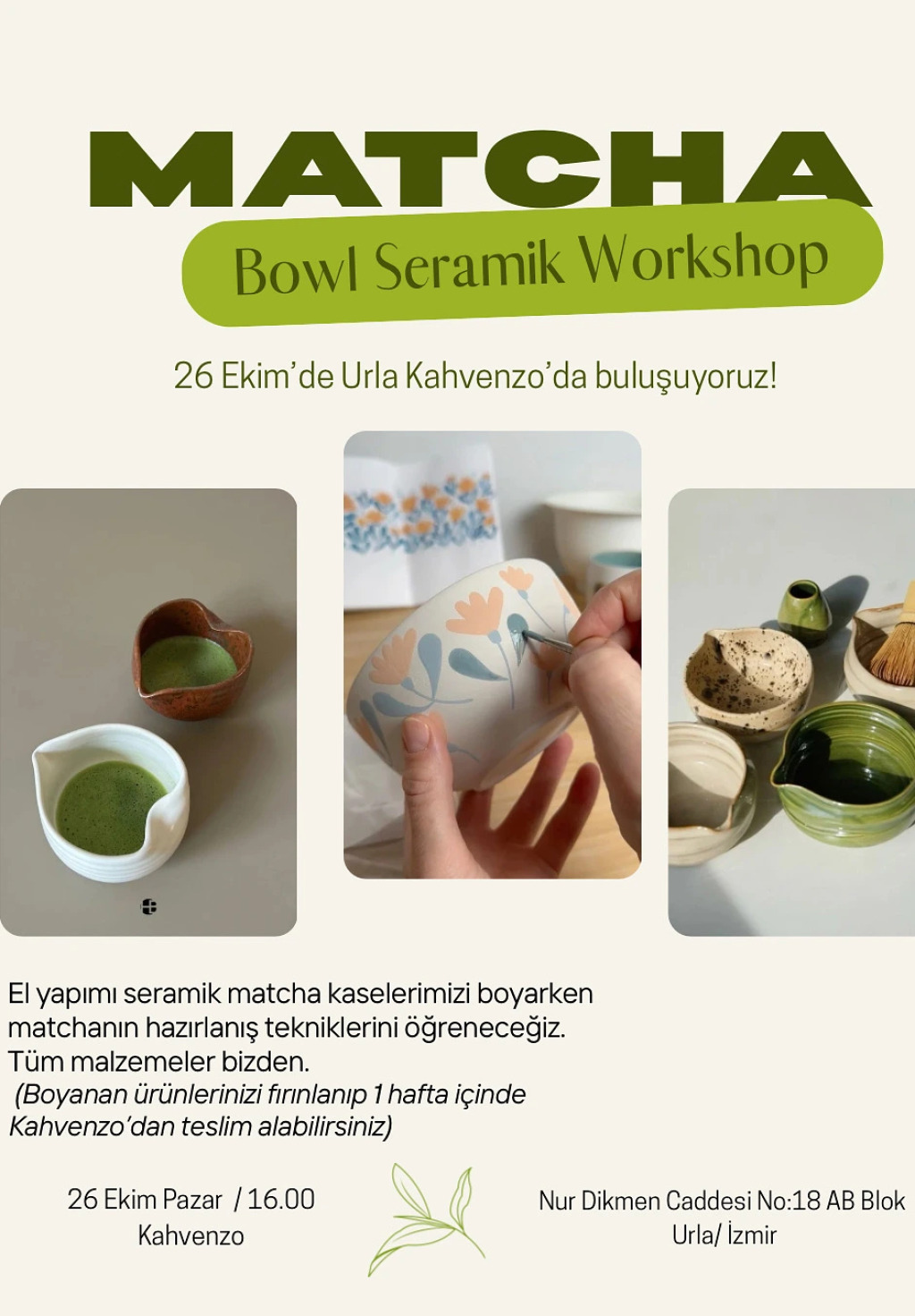Matcha Bowl Seramik Workshop
