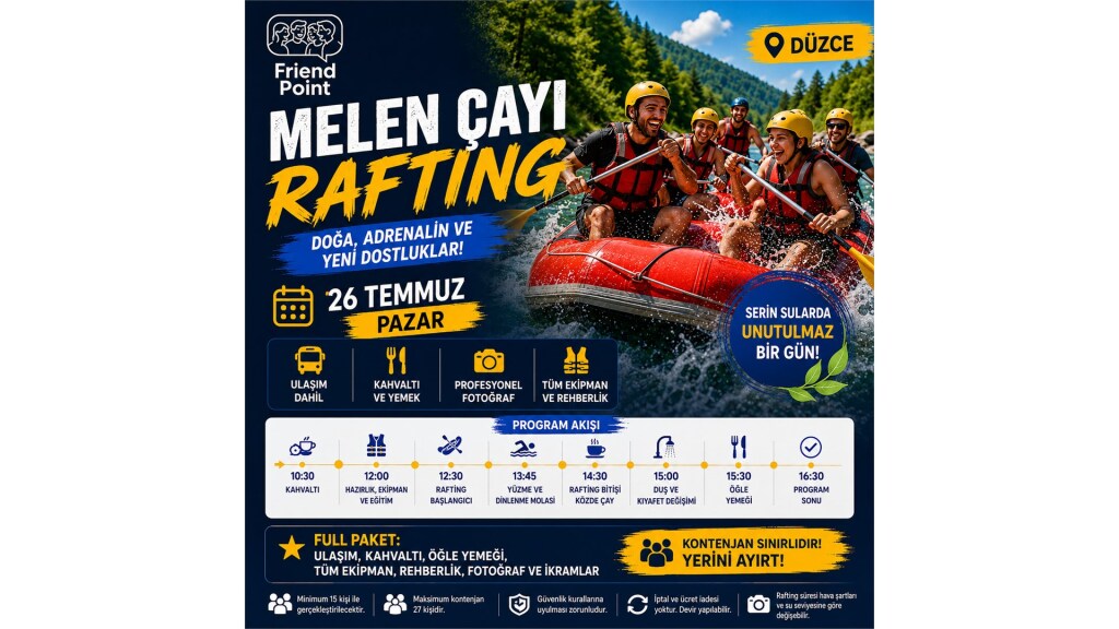 MELEN ÇAYI RAFTING DENEYİMİ