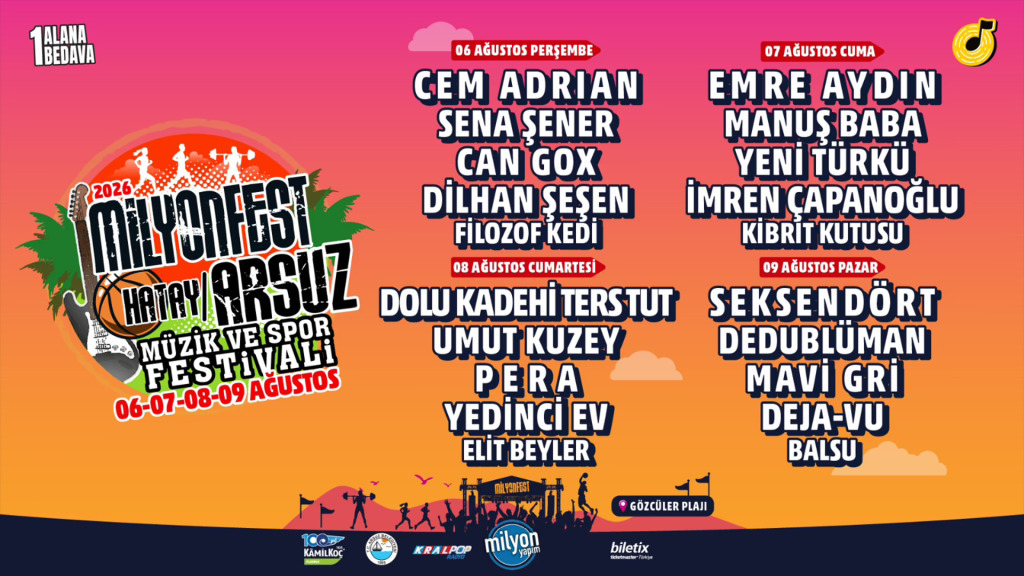 MilyonFest Arsuz 2026 - Pazar