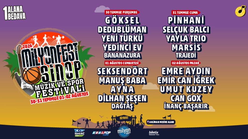 Milyonfest Sinop - 2026 - Perşembe