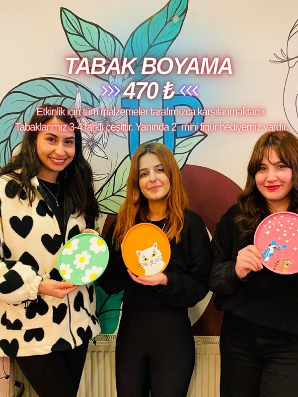 Mini Figür Hediyeli Tabak Boyama