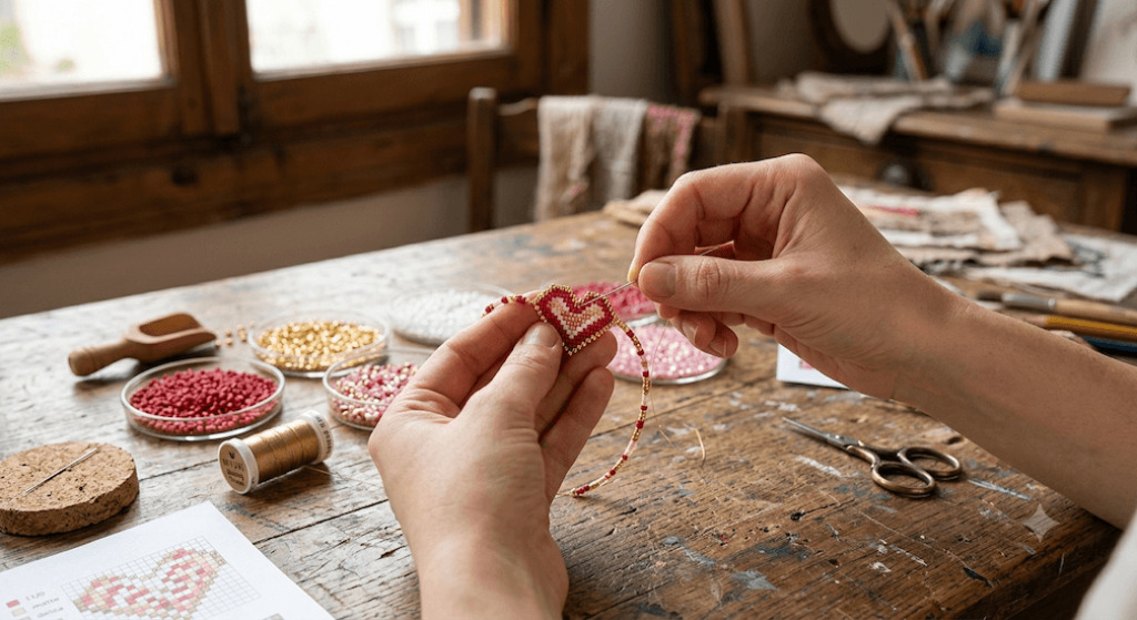 Miyuki Boncuklar ile Kalp Bileklik Yapımı Workshopu