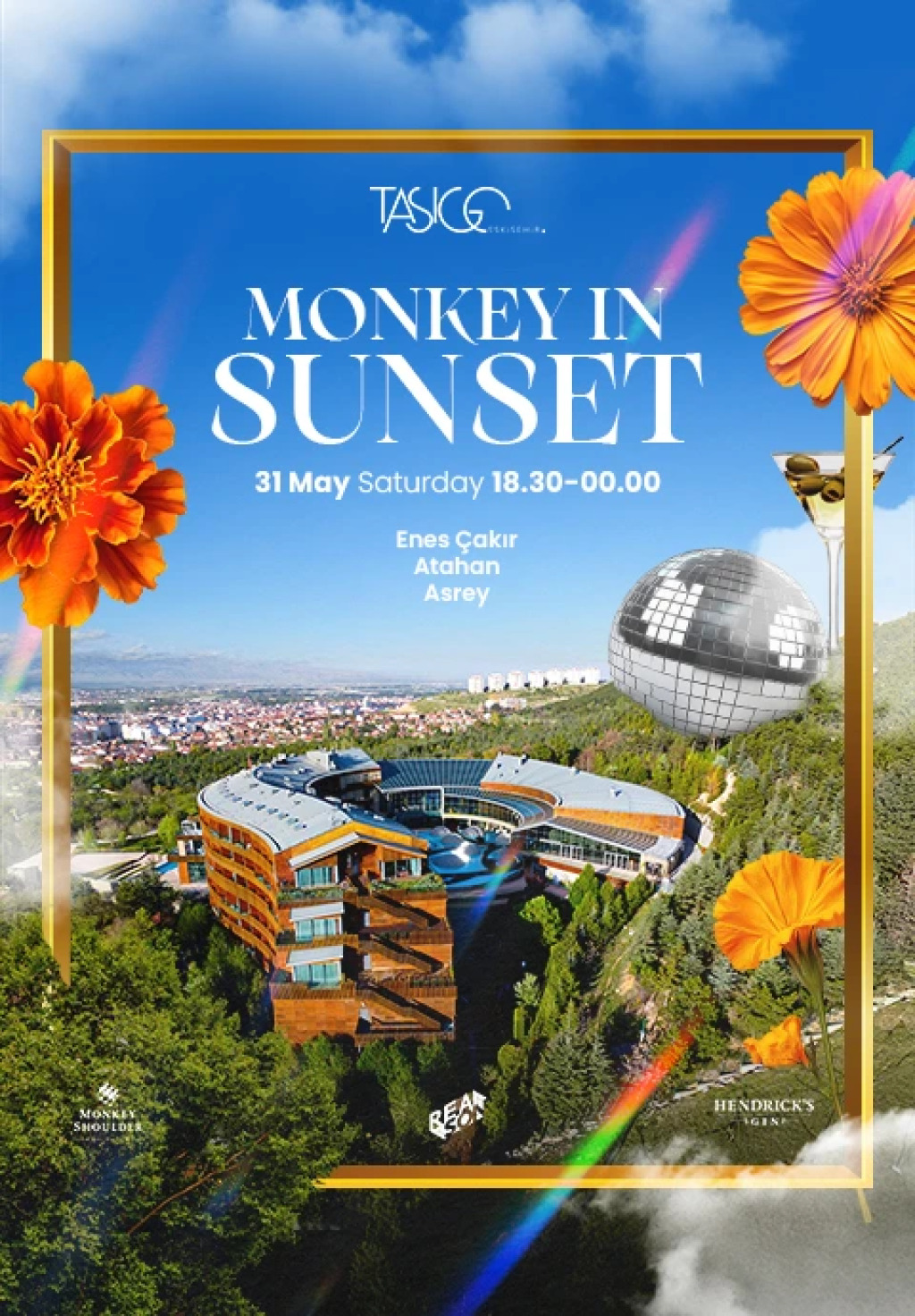 Monkey in Sunset