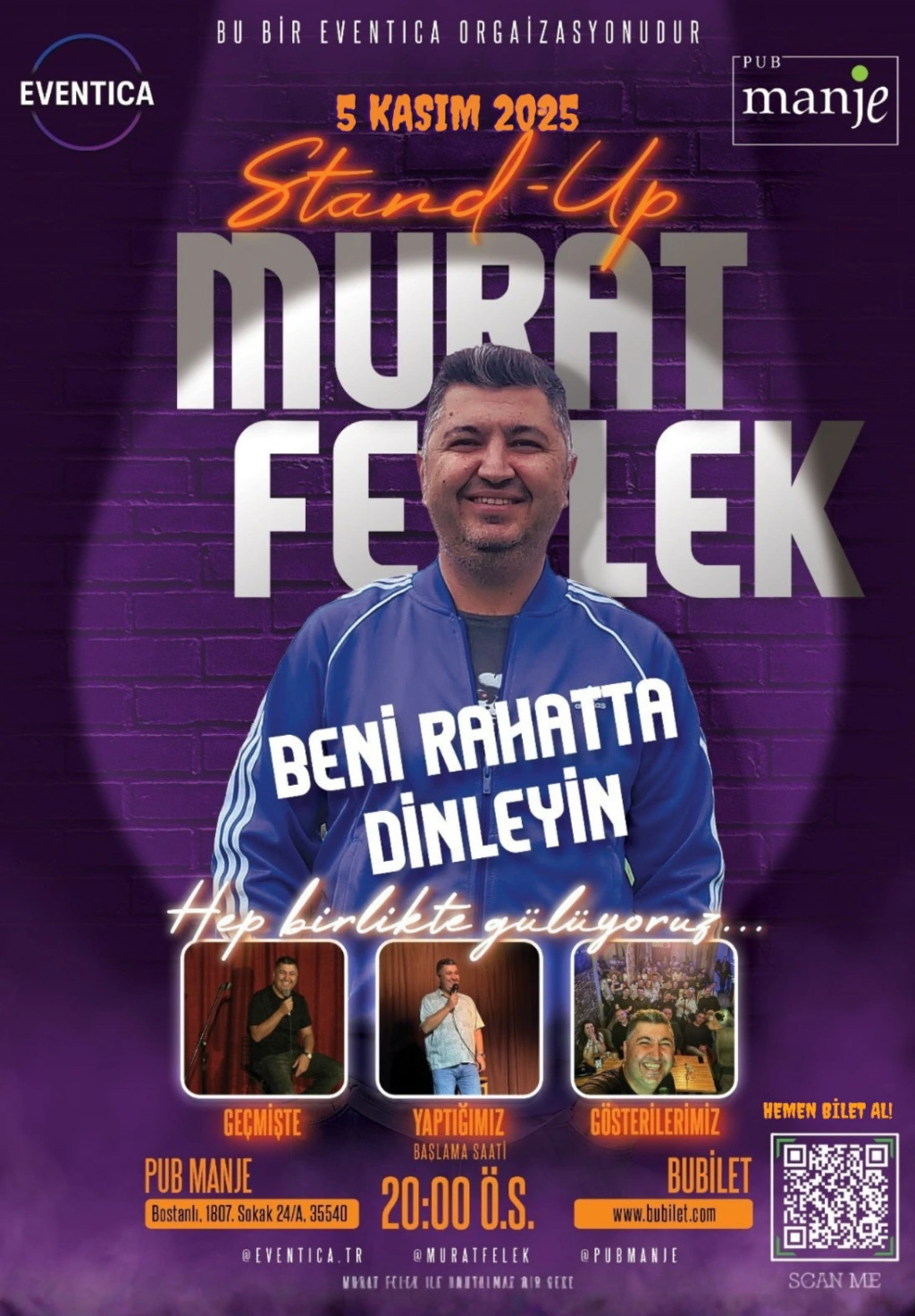 Murat Felek ile Kahkaha Dolu Gece: "Beni Rahatta Dinleyin"