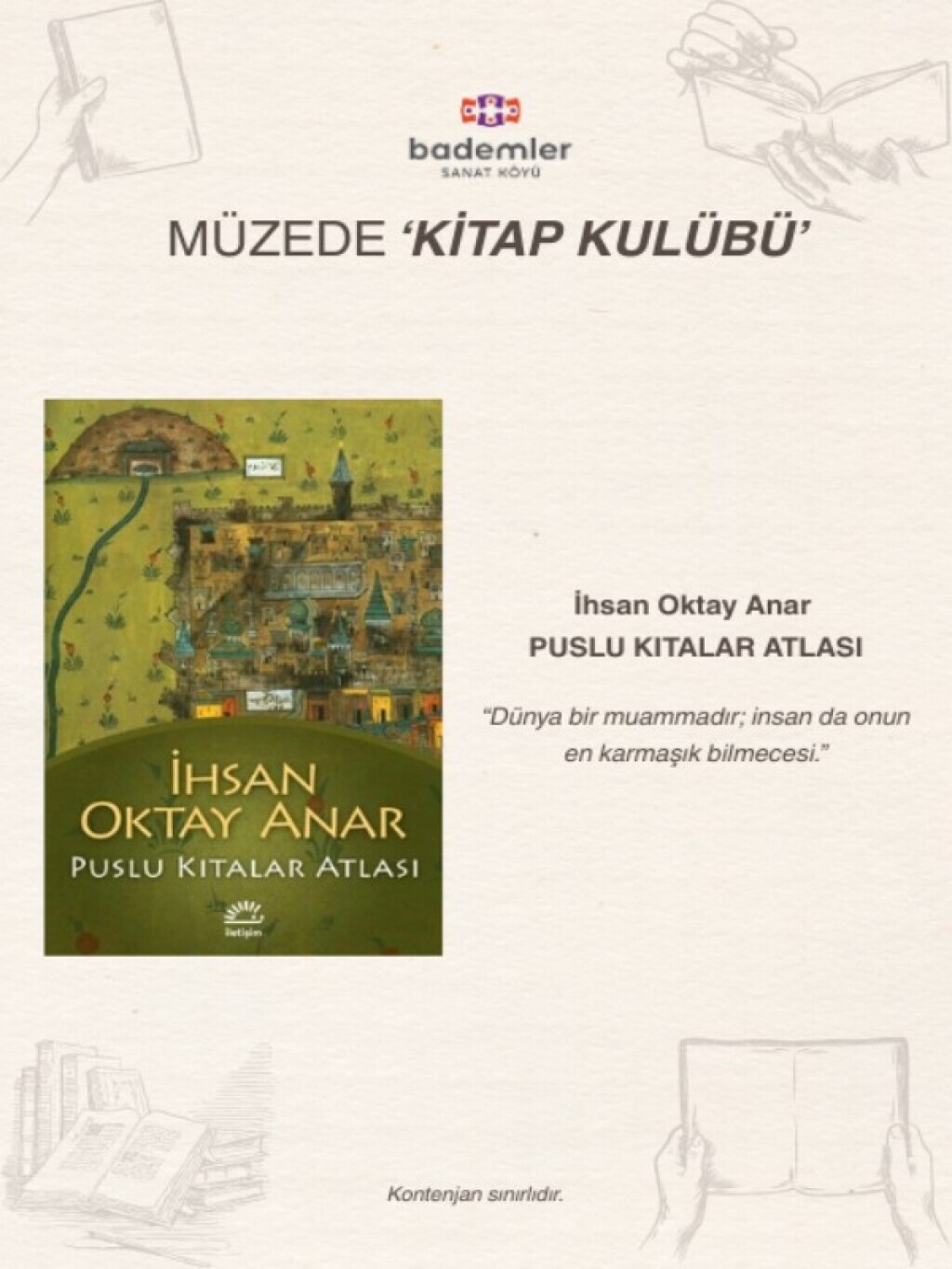 Müzede Kitap Kulübü 'Puslu Kıtalar Atlası'