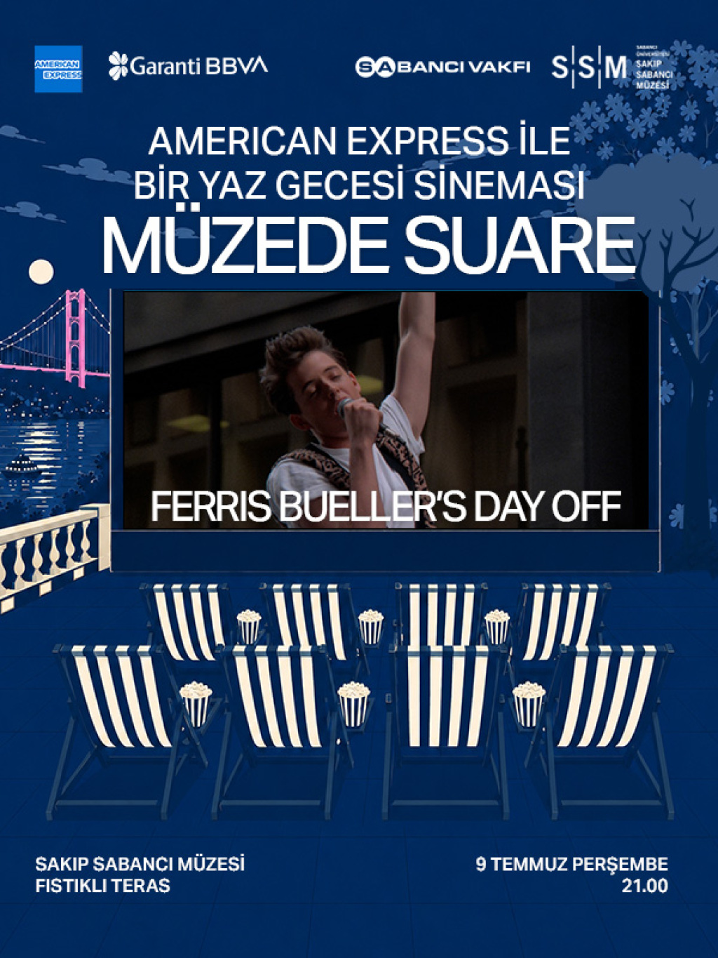 Müzede Suare: American Express ile Bir Yaz Gecesi Sineması Ferris Bueller's Day Off