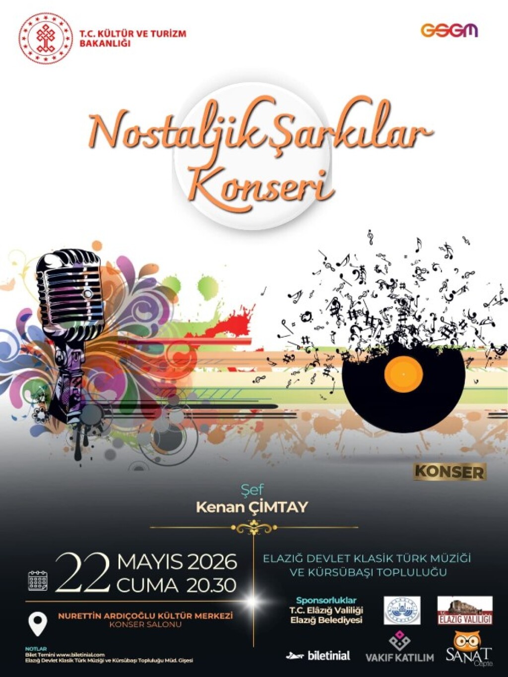 Nostaljik Şarkılar Konseri - Elazığ Devlet Klasik Türk Müziği ve Kürsübaşı Topluluğu