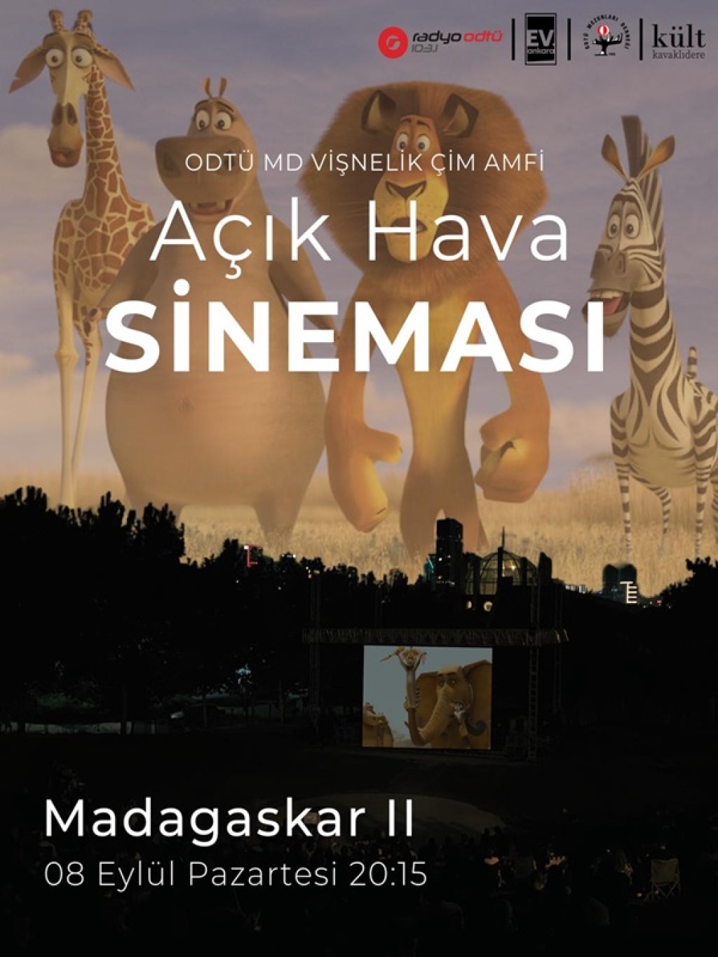 ODTÜ MD Vişnelik Çim Amfi Açık Hava Sineması - Madagascar 2