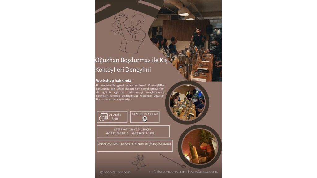 Oğuzhan Boşdurmaz ile Kokteyl Workshop