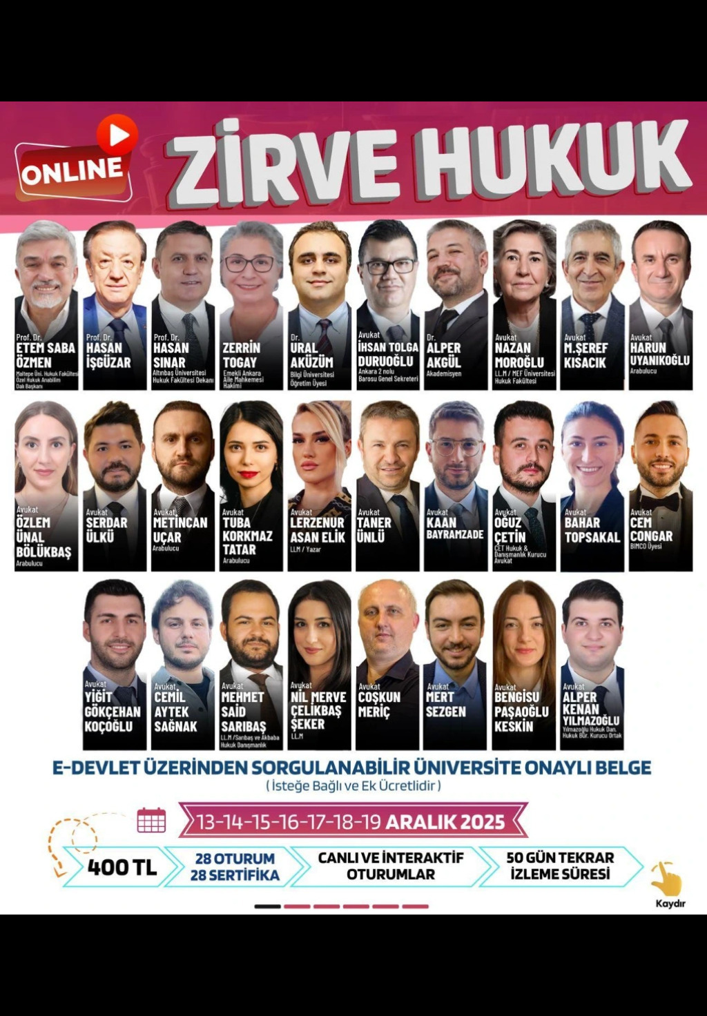 Online Zirve Hukuk Semineri