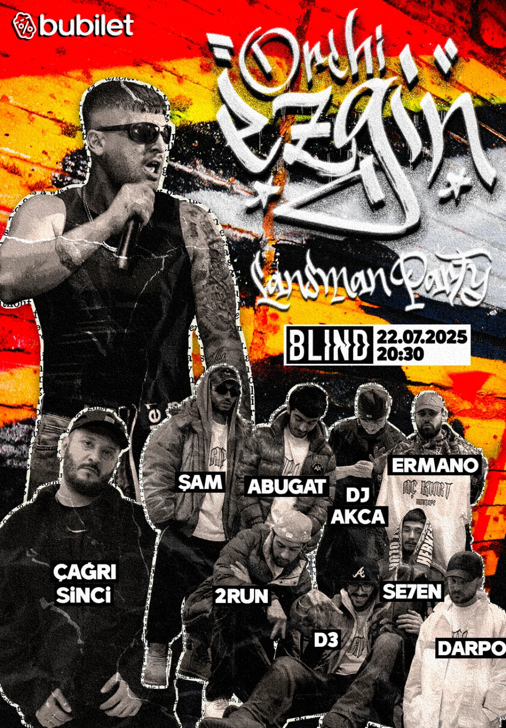 ORCHI EZGIN ALBÜM LANSMAN PARTY (ÇAĞRI SİNCİ - ŞAM - ABUGAT - D3 - 2RUN - ERMANO -DARPO - SE7EN ve DJ AKCA )