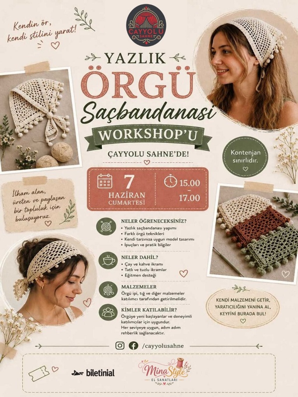 Örgü Saç Bandanası Workshop