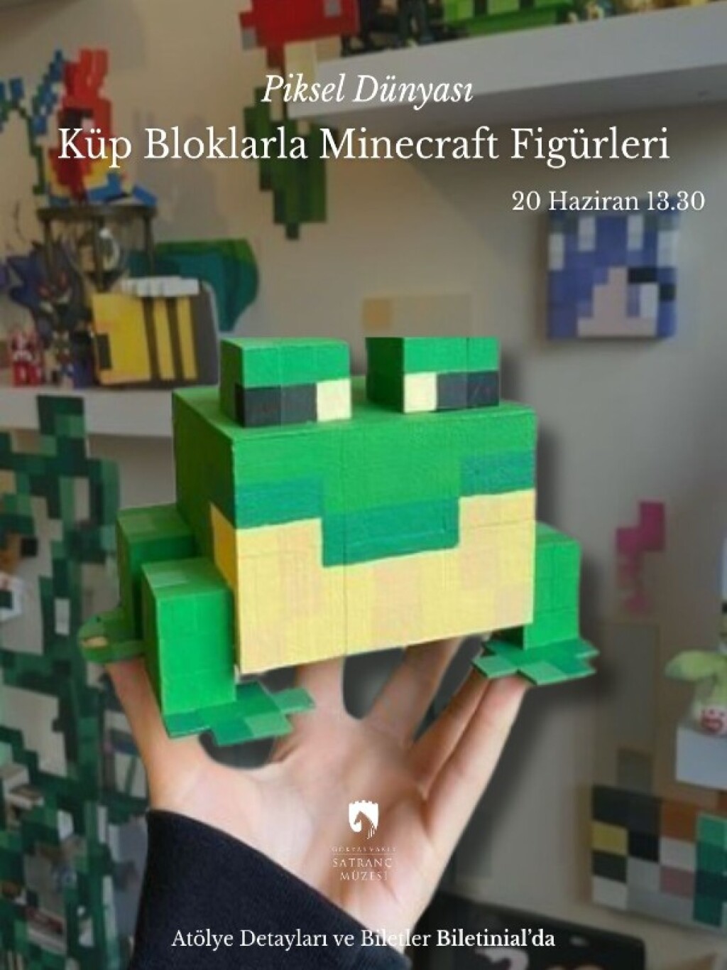 Piksel Dünyası Küp Bloklarla Minecraft Figürleri