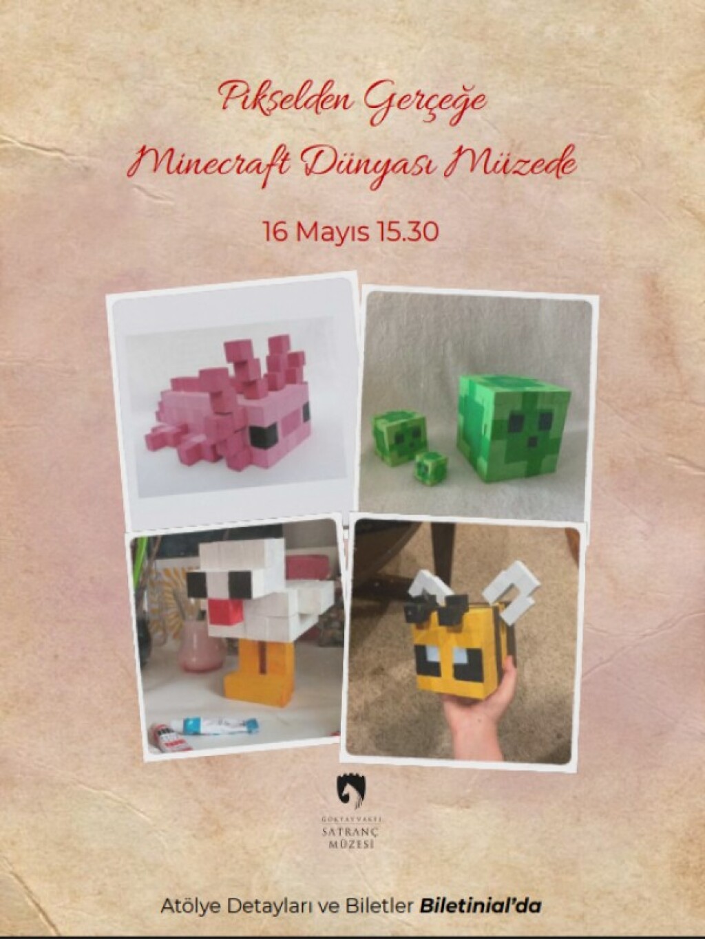 Pikselden Gerçeğe Minecraft Dünyası Müzede