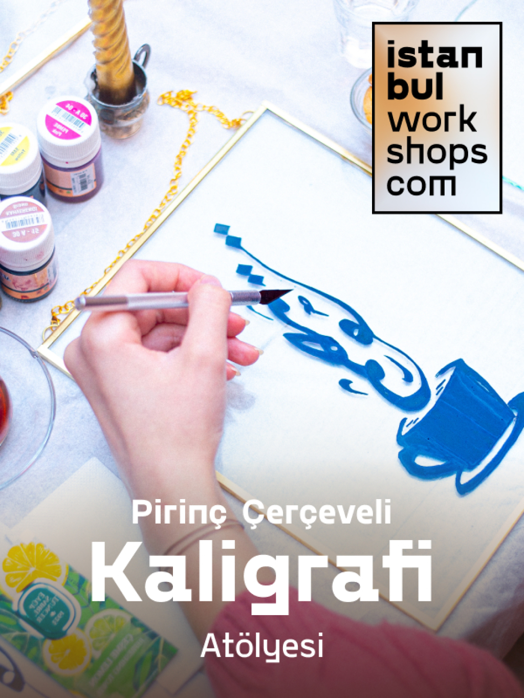 Pirinç Çerçeveli Cam Üzerine Hat/Kaligrafi Sanatı Atölyesi