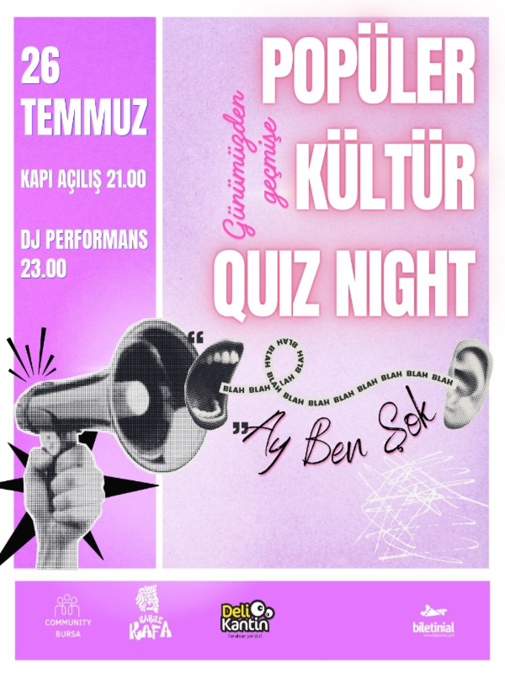 Popüler Kültür Quiz Night - Dj Performans