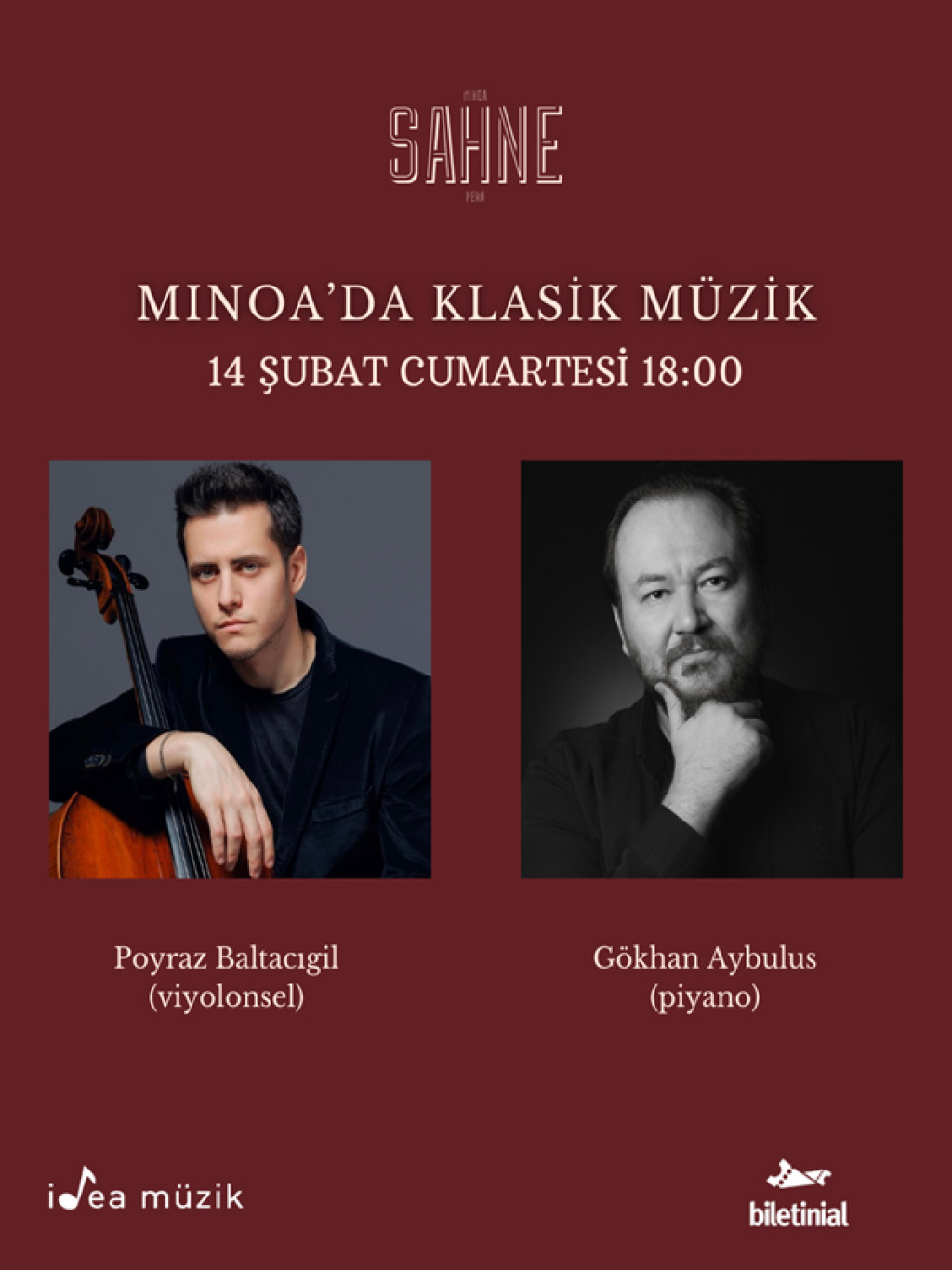 Poyraz Baltacıgil (viyolonsel), Gökhan Aybulus (piyano)