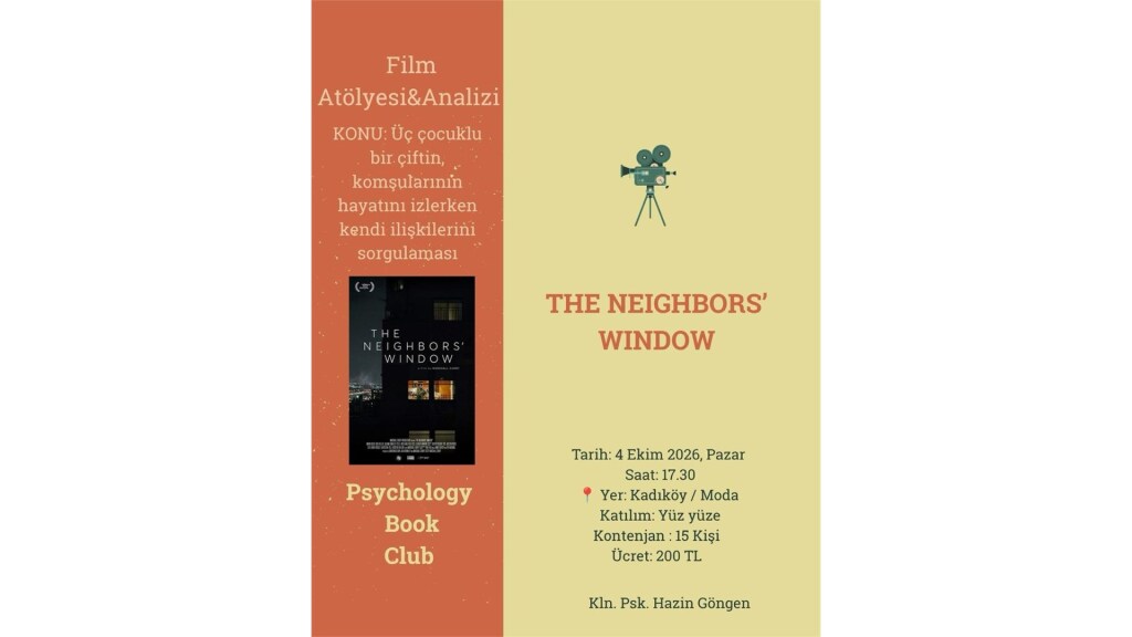 Psychology Movie Club Film Atölyesi&Analizi Kln.Psk.Hazin GÖNGEN (The Neighbors' Wındow)
