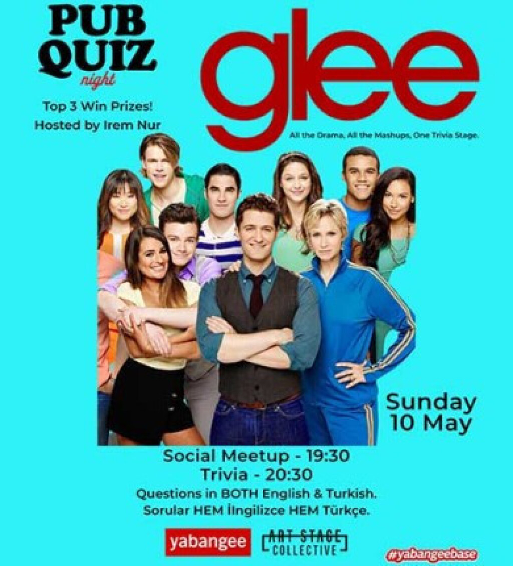 Pub Quiz Night on Glee (TV Series): Questions in English & Turkish
