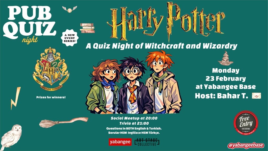 Pub Quiz Night on Harry Potter: Questions in BOTH English AND Turkish