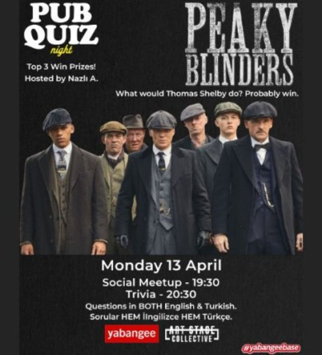 Pub Quiz Night on Peaky Blinders: Questions in English and Turkish