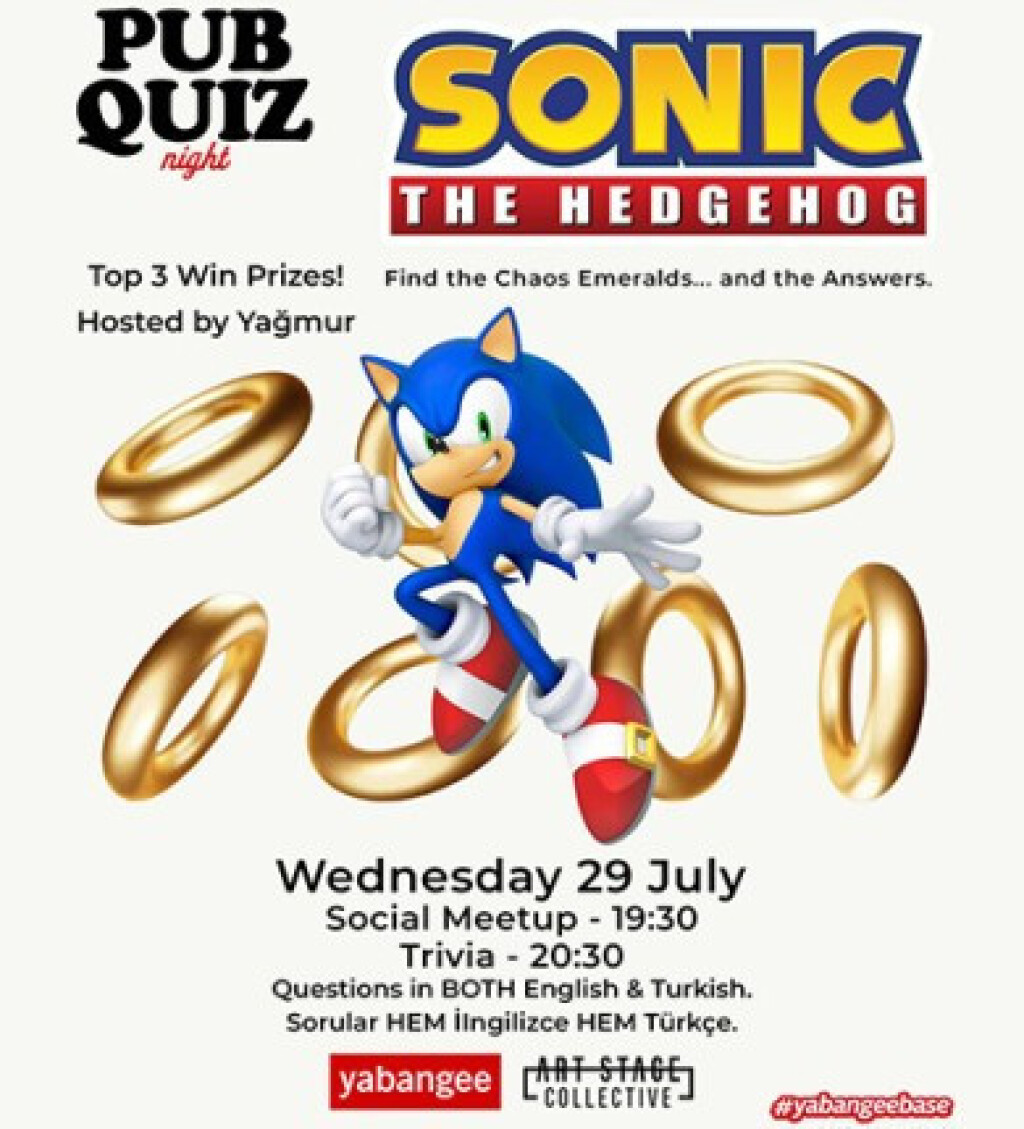 Pub Quiz on Sonic: Questions in Both English & Turkish