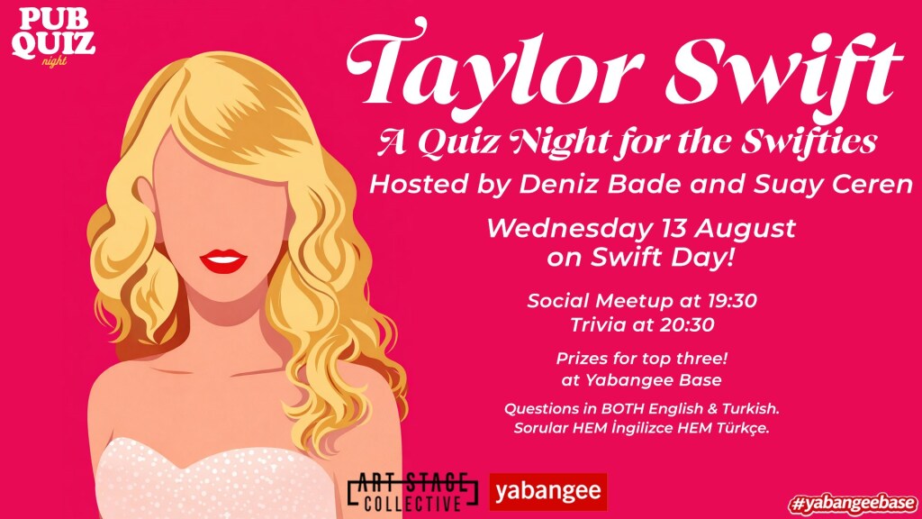 Pub Quiz on Taylor Swift (for Swift Day!): Questions in English & Turkish