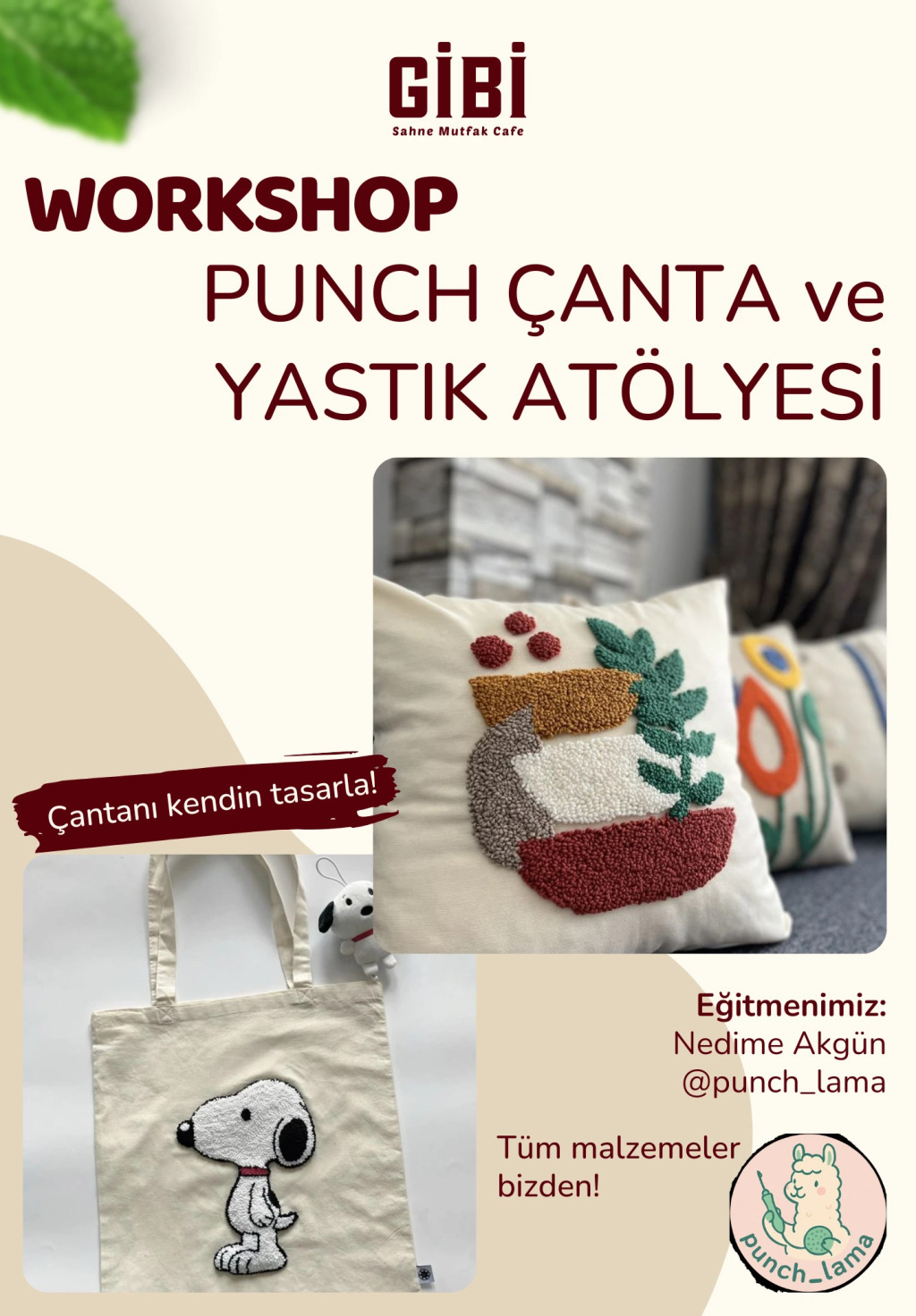 Punch Çanta ve Yastık Kılıfı Atölyesi