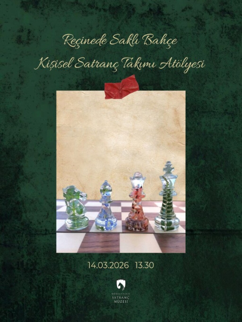 Reçinede Saklı Bahçe: Kişisel Satranç Takımı (Ebeveyn Katılımlı)