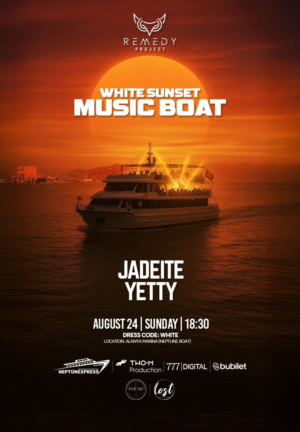 REMEDY PROJECT PRESENTS | WHITE SUNSET, MUSIC BOAT