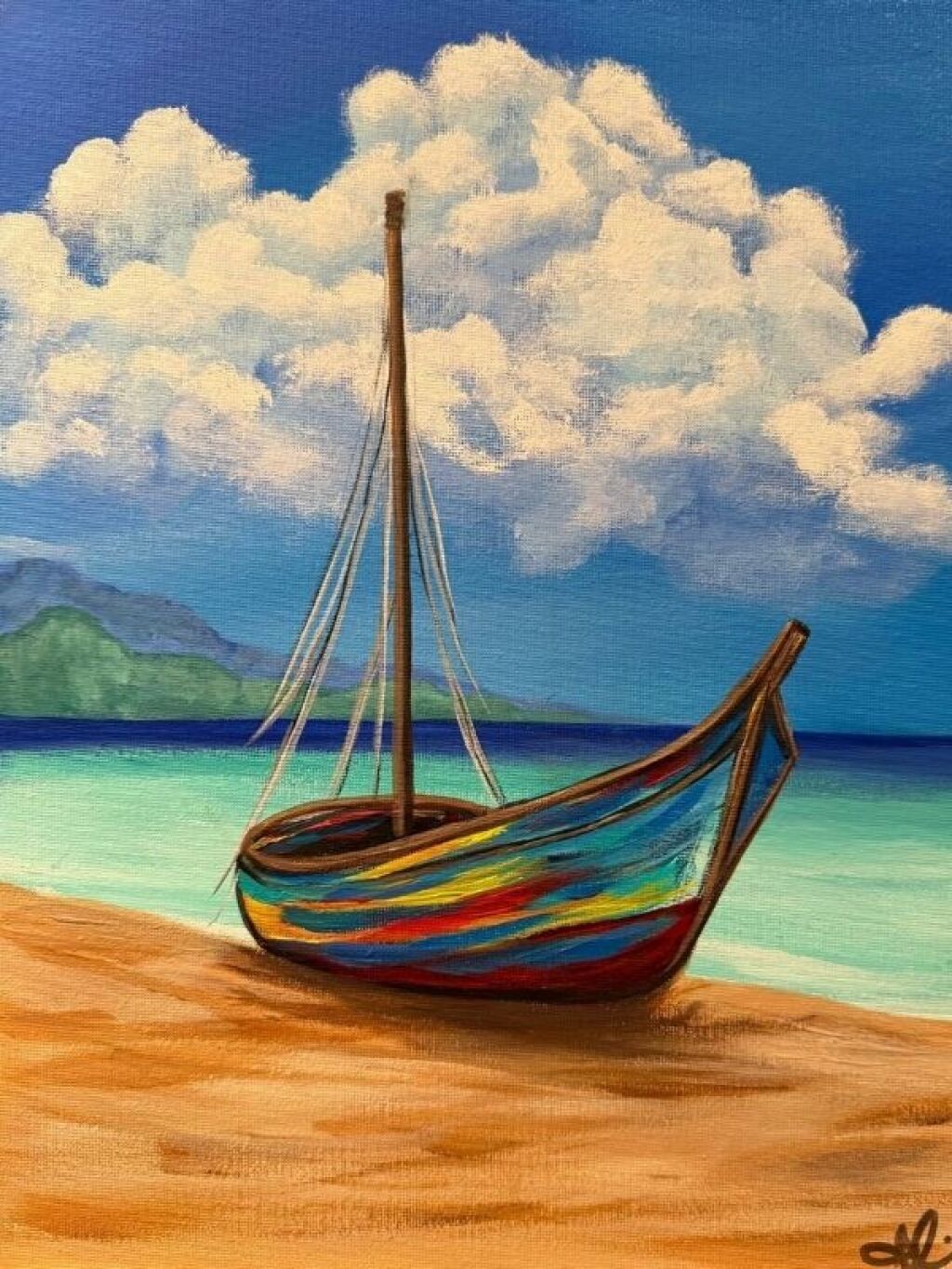 Resim - Kıyıdaki Sandal
