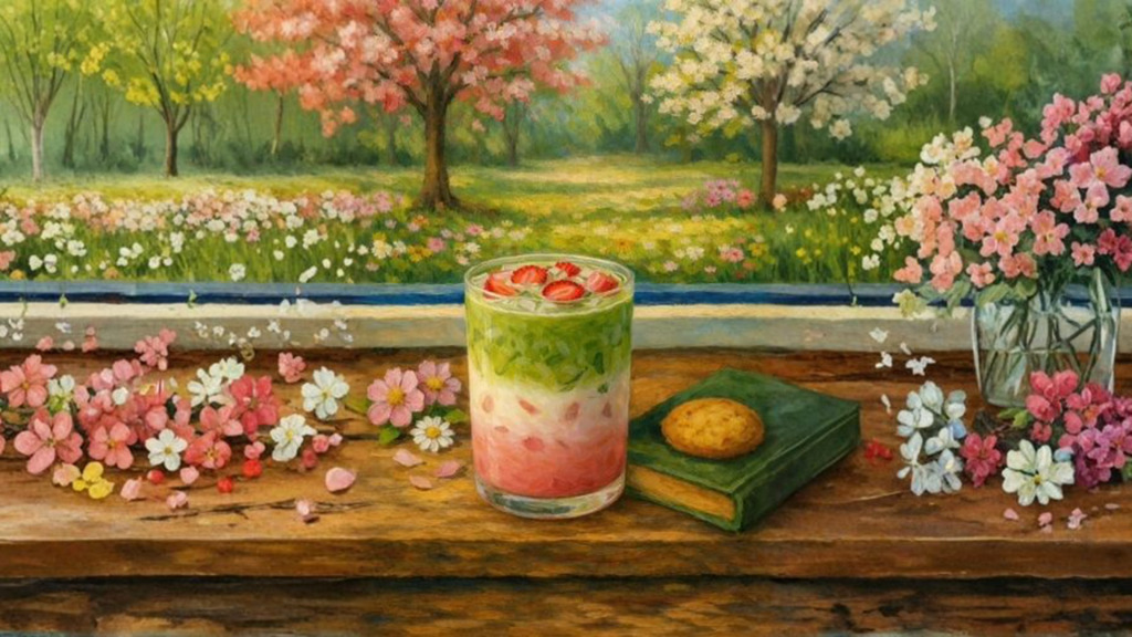 Resim - Strawberry Matcha Latte