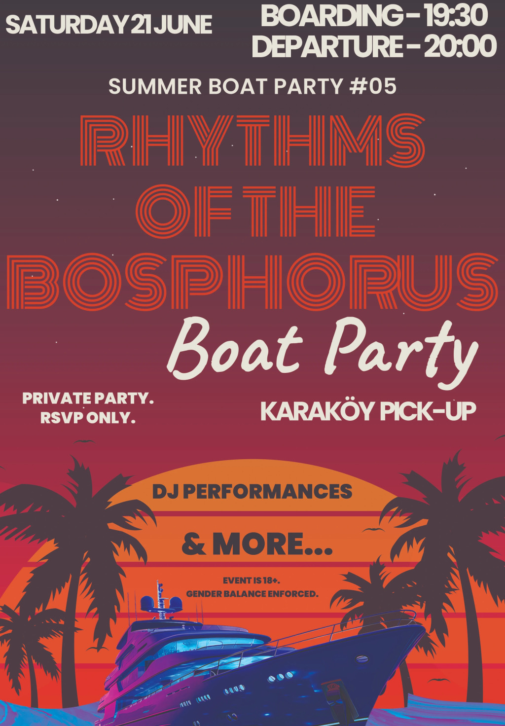 Rhythms of the Bosphorus Boat Party