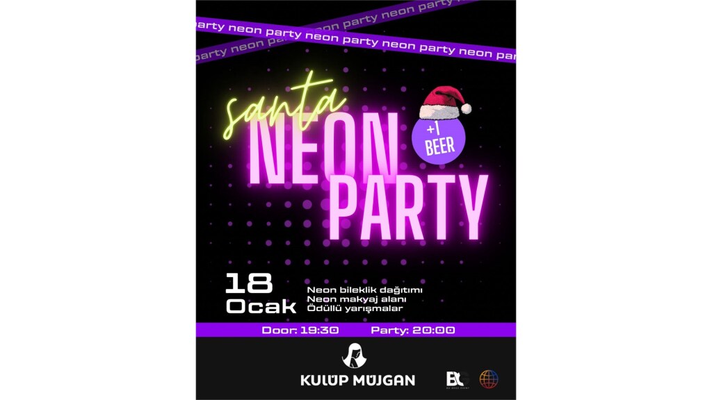 Santa Neon Party